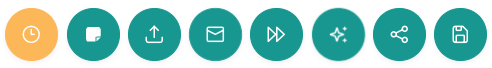 The image shows all available quick actions in the digital case file, which are located in the bar at the bottom right.