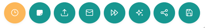The image shows the quick action bar in the digital case view.